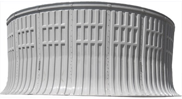 14 Tall by 32.8 Diameter FRP Fanstack